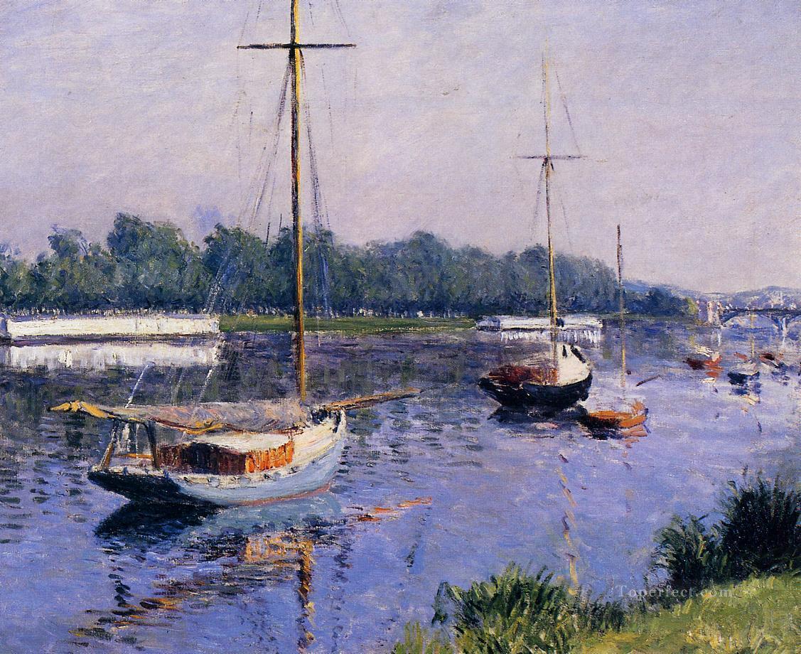 The Basin at Argenteuil seascape Gustave Caillebotte Oil Paintings